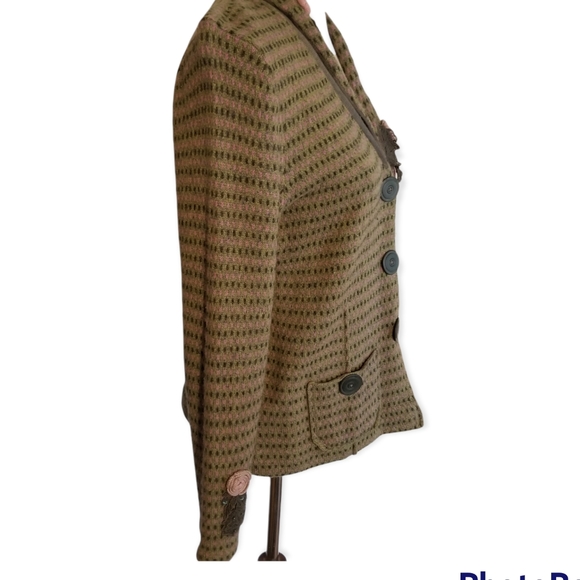 Beautiful BoHo sweater jacket by Sigrid Olsen sz L - Picture 5 of 9